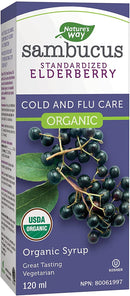 Nature's Way Organic Sambucus Cold and Flu Care, Syrup - 120ml - Herbals