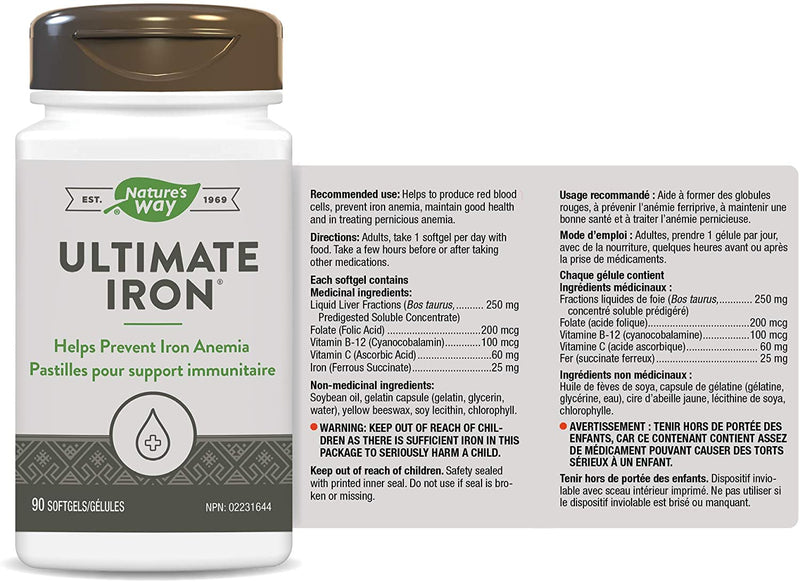 Nature's Way Ultimate Iron Complex 90 Softgels