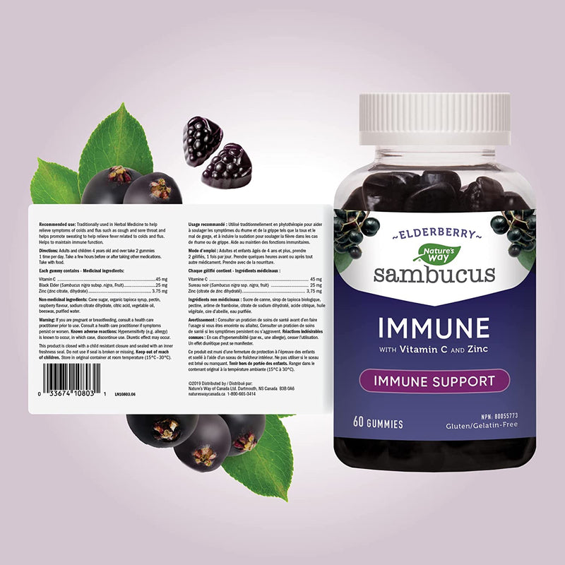 Sambucus Elderberry immune Gummies 60 Gummies