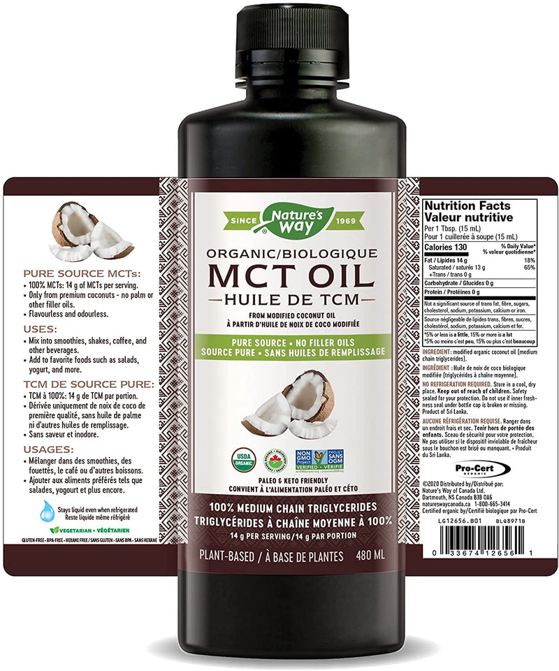 Nature's Way 100% MCT Oil 480 ml