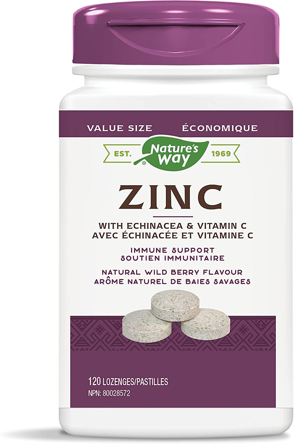Zinc with Echinacea & Vitamin C 120 Lozenges