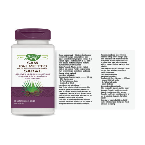 Nature's Way Saw Palmetto 60 Softgels