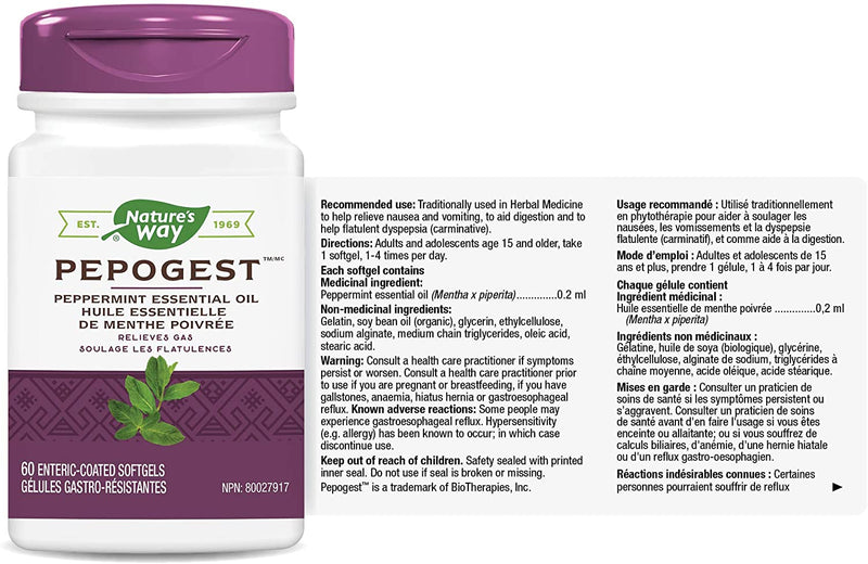 Pepogest™ (Peppermint Oil) 60 Gels