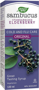 Nature's Way Sambucus Cold and Flu Care Original – Elderberry Syrup - 120ml - Herbals