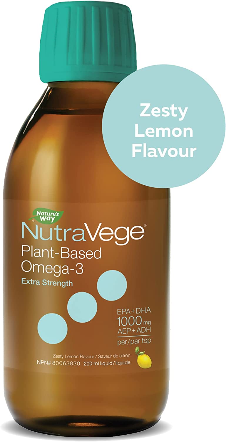 Nature's Way NutraVege Plant-based Omega-3 Extra Strength 200ml - Lemon - Omega 3