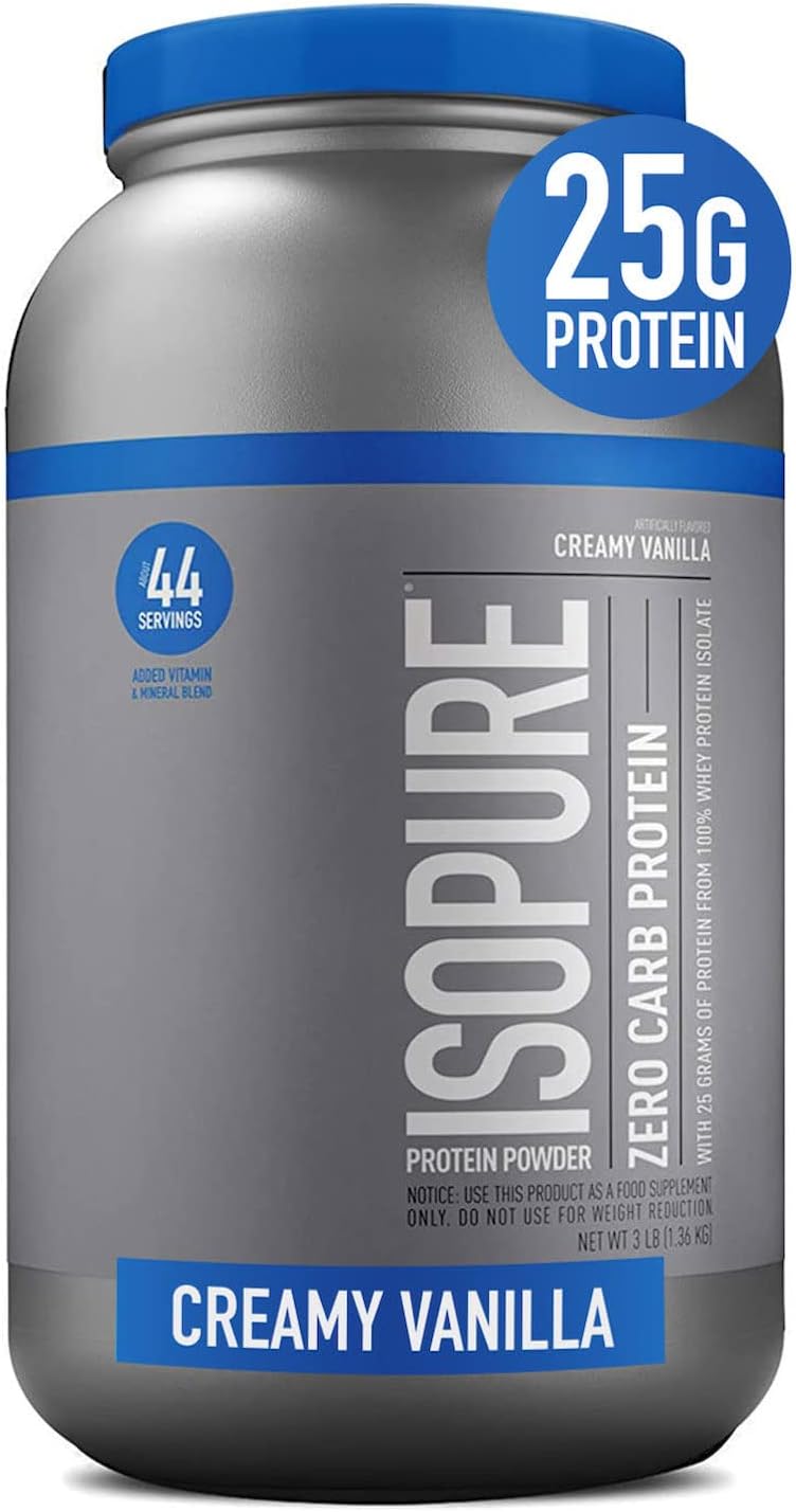 ISOPURE Zero Carb Protein Powder, 3lbs, Creamy Vanilla, SNS Health, Protein powder