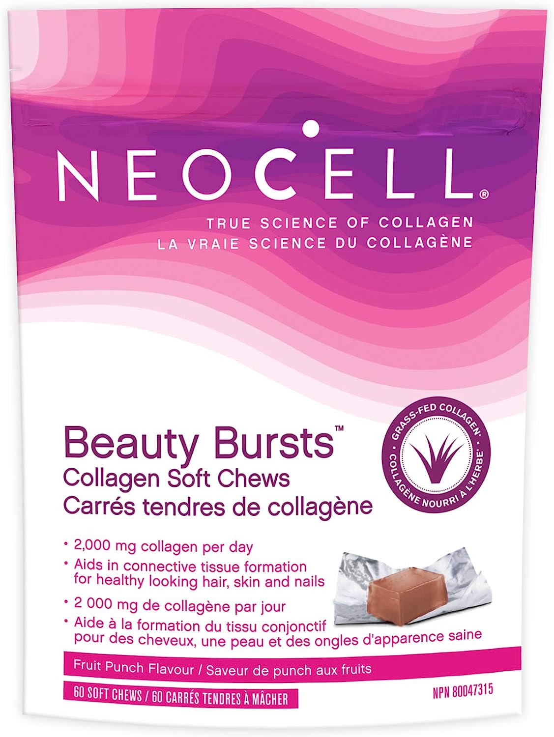 NeoCell Beauty Bursts Collagen Soft Chews - Fruit Punch 60 soft chews - Collagen