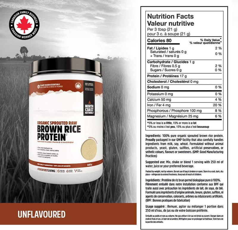 North Coast Naturals  Organic Brown Rice Protein™ 340g
