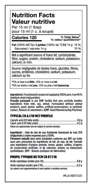 North Coast Naturals 100% Coconut MCT Oil - 473ml - MCT