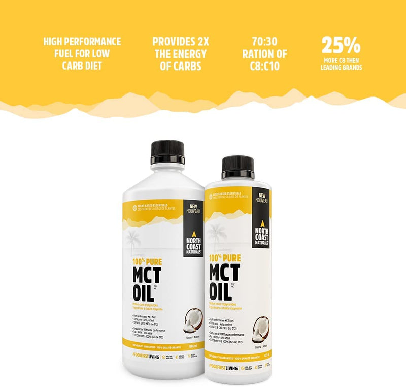 North Coast Naturals 100% Coconut MCT Oil - 473ml - MCT