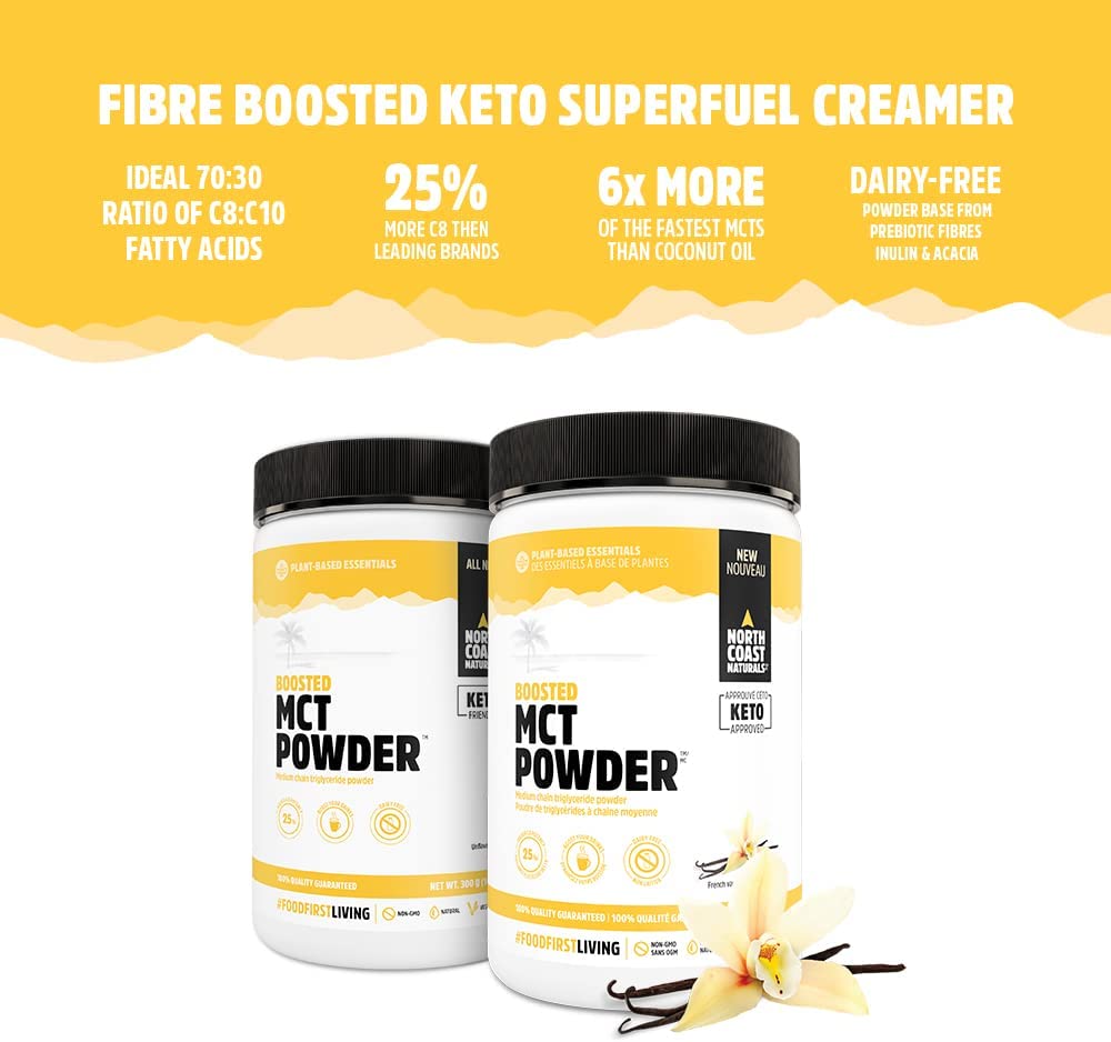 North Coast Naturals  Boosted MCT Powder™ Unflavoured / 300g