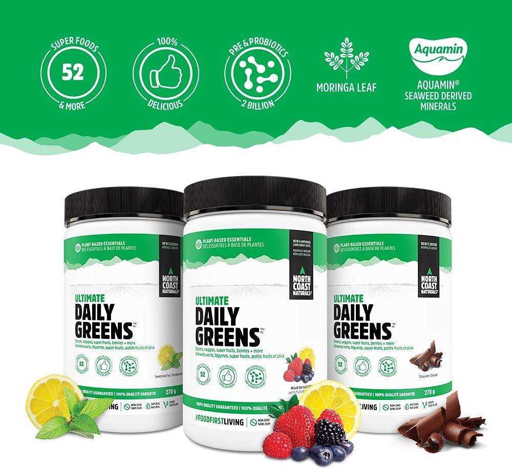 North Coast Naturals Ultimate Daily Greens - Mixed Berry & Citrus 270g - Greens