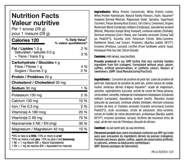 North Coast Naturals Boosted Immuno Whey+ - Vanilla 840g - Protein Powder
