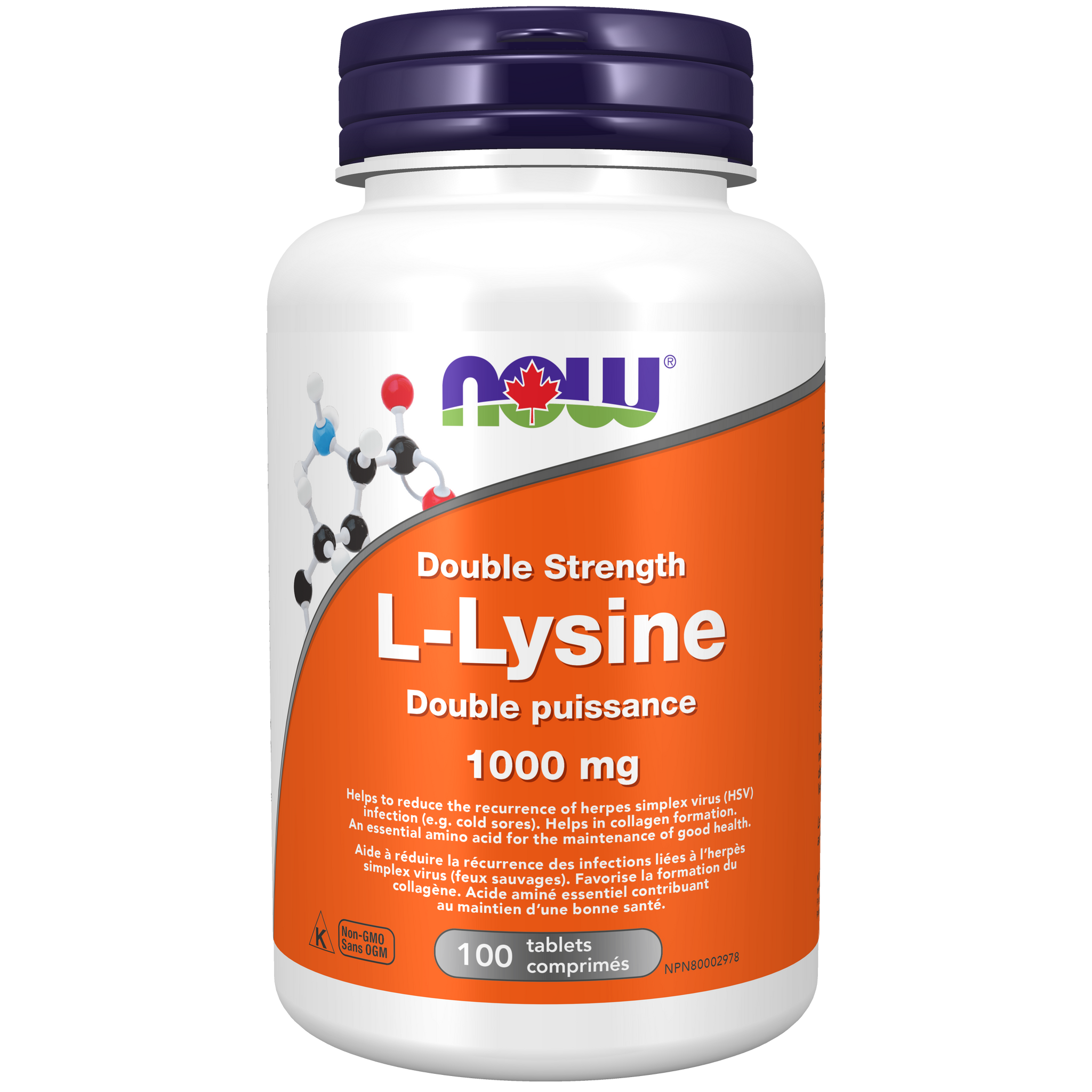 NOW L-Lysine 1000mg Extra Fort