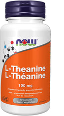 NOW L-Theanine 100 mg from GreenTea - 90 vegetarian capsules - Amino Acids