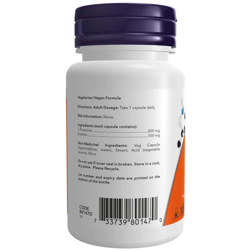 NOW L-Theanine Double Strength 200 mg