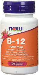 NOW B12 + Folic Acid - 90 Lozenges - Vitamin B
