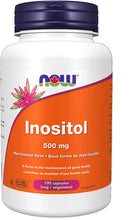 NOW Inositol 500mg - 100 vegetarian capsules - Vitamins