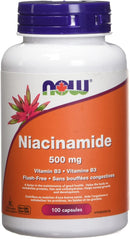 NOW Niacinamide 500mg - 100 capsules - Vitamin B