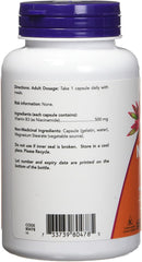 NOW Niacinamide 500mg - 100 capsules - Vitamin B