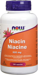 NOW Niacin 500mg - 100 capsules - Vitamin B