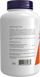 NOW Pantothenic Acid 500mg - 250 capsules - Vitamin B