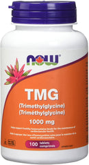 NOW TMG (Trimethylglycine) 1000mg - 100 Tablets - Amino Acids