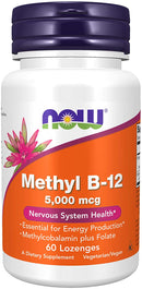 NOW Methyl B12 5000mcg - 60 Lozenges 10 01 2025 - Vitamin B