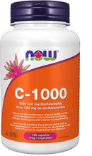 NOW C-1000 with 100mg Bioflavonoids - 100 vegetarian capsules - Vitamin C