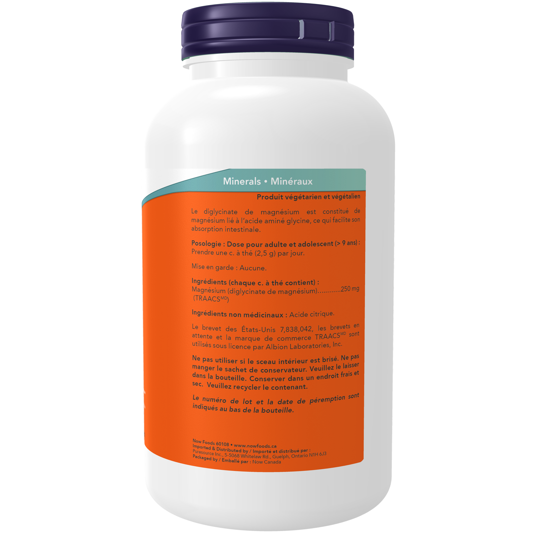 NOW Magnesium Bisglycinate Powder - - Magnesium