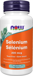 NOW Selenium 200mcg (yeastfree) - 90 vegetarian capsules - Selenium