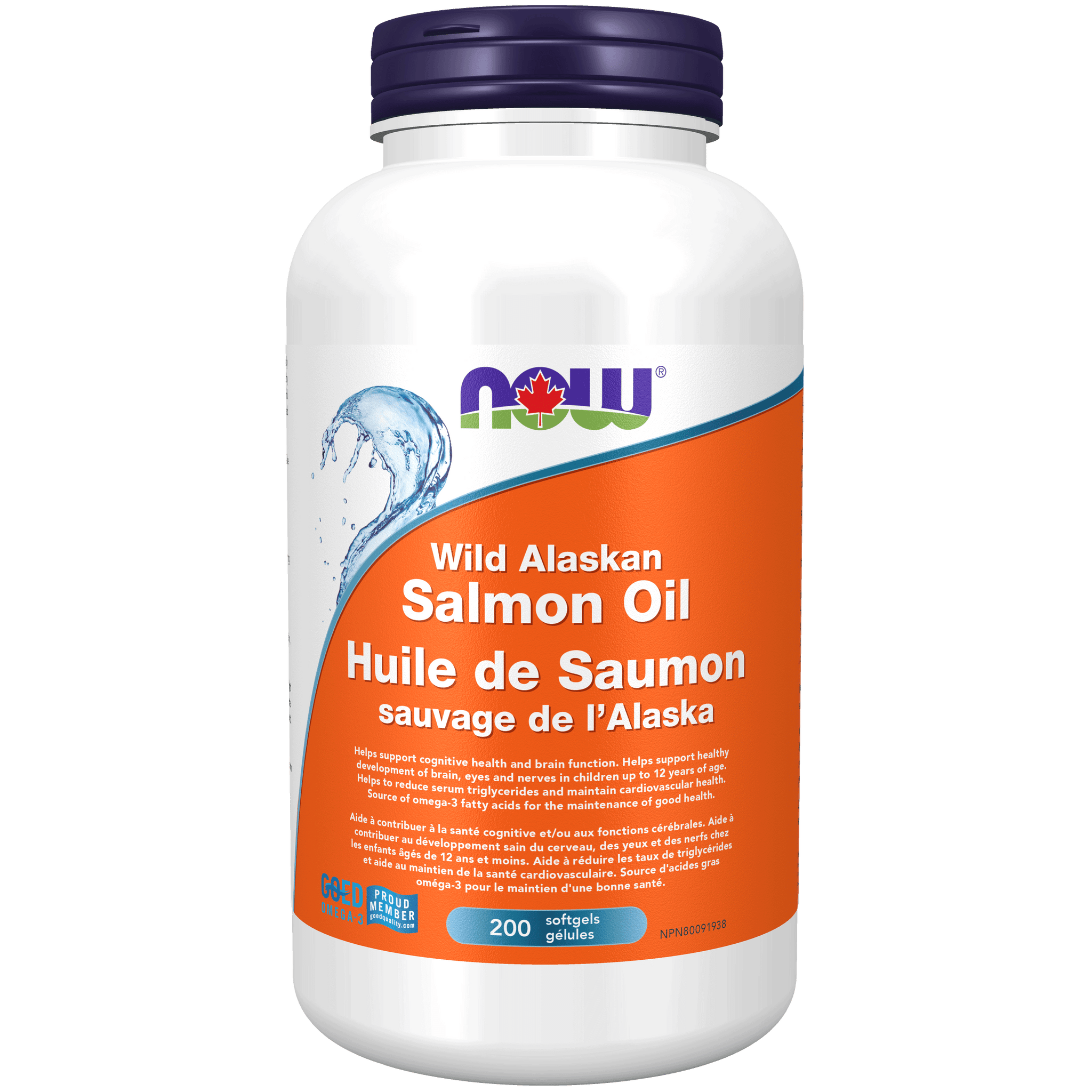 NOW Huile de saumon sauvage d'Alaska 1000mg