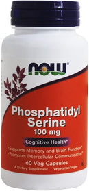 NOW Phosphatidyl Serine 100mg - 60 vegetarian capsules - General Health