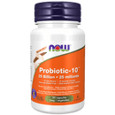 NOW Probiotic 10 25 Billion, 10 Live Strains - 50 vegetarian capsules - Probiotics