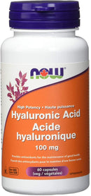NOW Hyaluronic Acid Double Strength 100mg - 60 capsules - Supplements