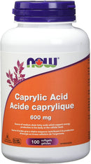 NOW Caprylic Acid 600mg - 100gel - MCT