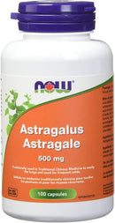 NOW Astragalus 500mg - 100 vegetarian capsules - - Adaptogen