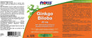NOW Ginkgo Biloba 60mg - 120 capsules - Brain Support