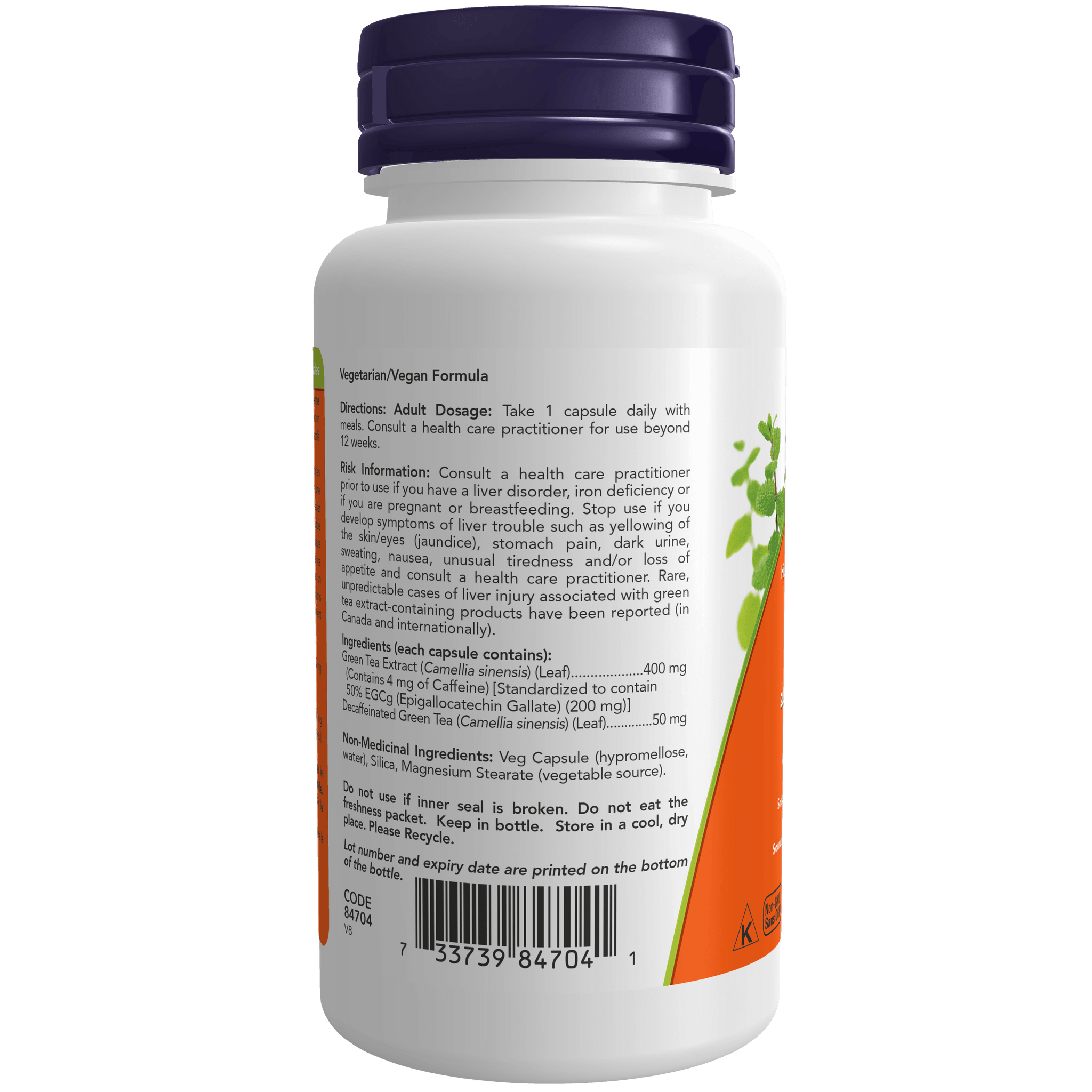 NOW extrait de thé vert EGCg 400mg