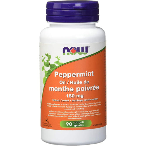 Peppermint Oil 180mg Enteric Coated with Fennel, Ginger 90 softgels