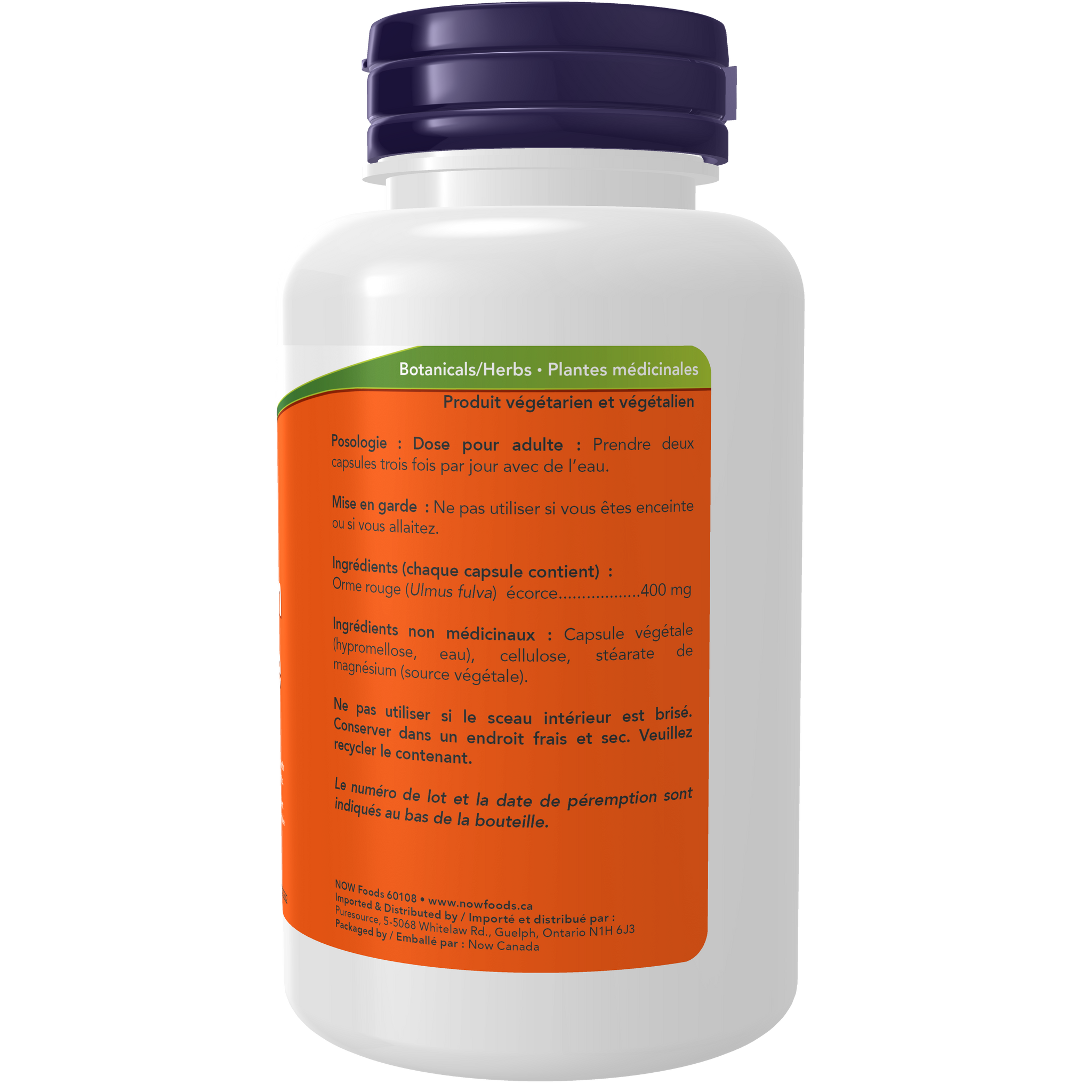 NOW Slippery Elm 400mg - - Digestive Health