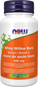 NOW White Willow Bark 400mg - 100 capsules July 2025 - Herbals