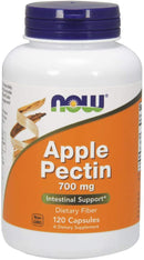 NOW Apple Pectin 700mg - 120 vegetarian capsules May 2025 - Fibre