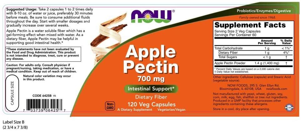 Apple Pectin 700mg 120vcap