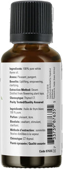 NOW White Thyme Oil - 30ml June 2025 - Essential Oils