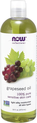NOW Grape Seed Oil 100% Pure - 473mL - Skin Care