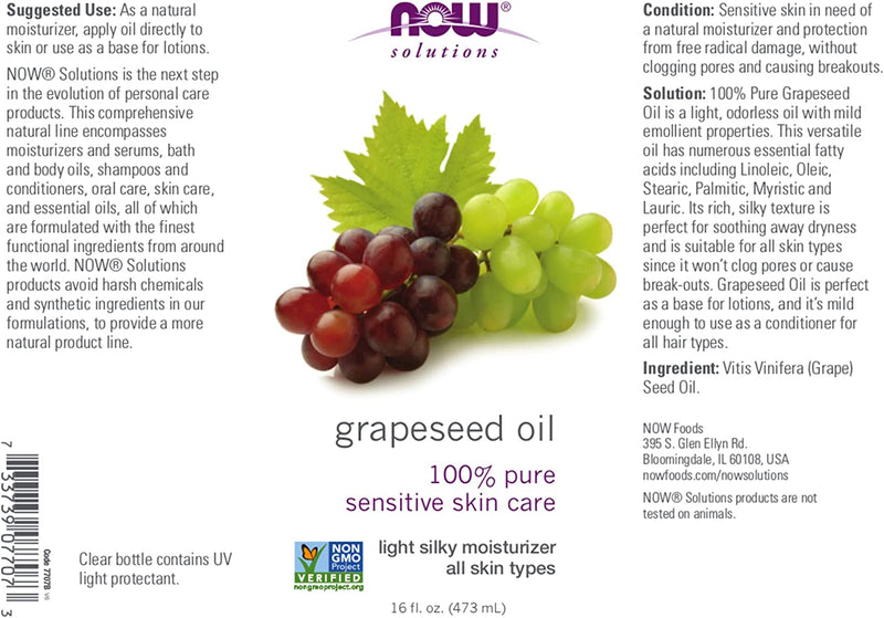 Grape Seed Oil, Pure 473mL