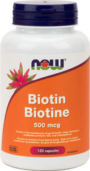 NOW Biotin 500mcg - 120 - Vitamin B