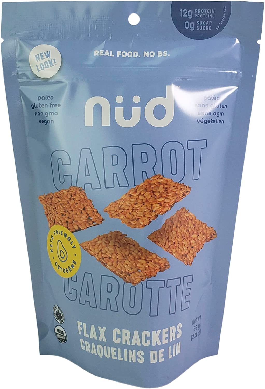 NUD  Flax Crackers Carrot / 66g