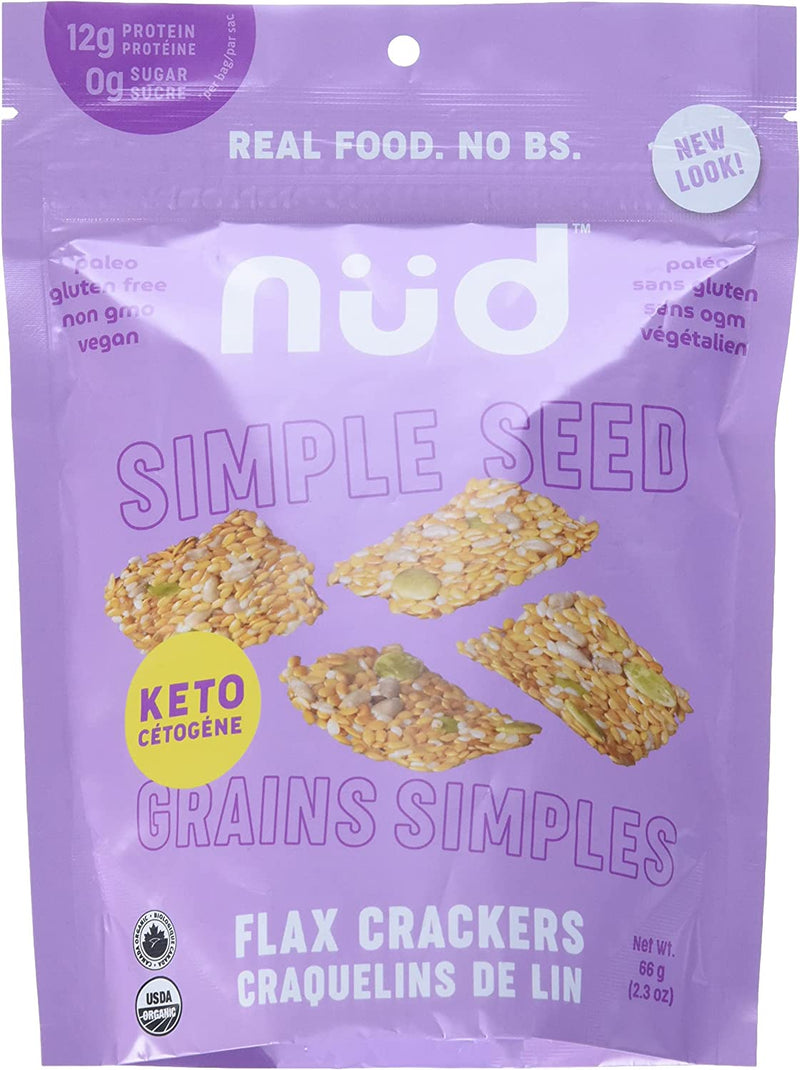 NUD  Flax Crackers Simple Seed / 66g
